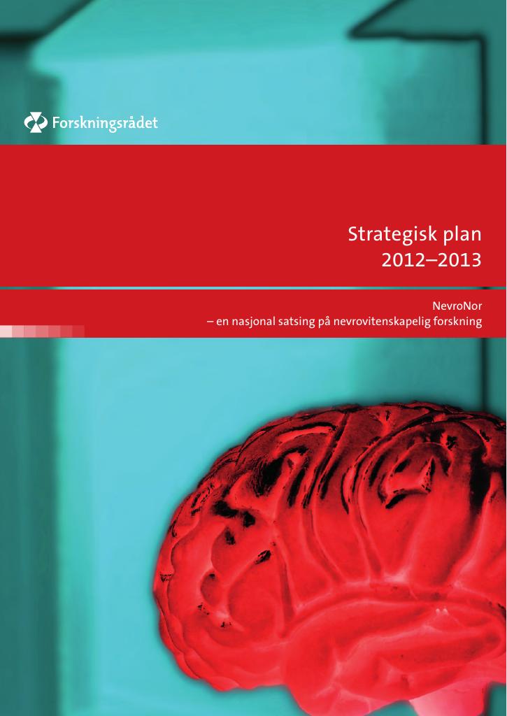Forsiden av dokumentet Strategisk plan 2012-2013
