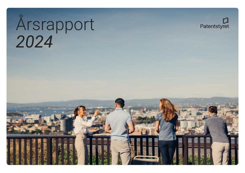 Forsiden av dokumentet Årsrapport Patentstyret 2024