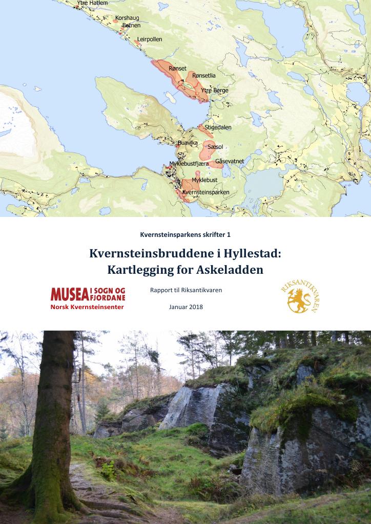 Forsiden av dokumentet Kvernsteinsbruddene i Hyllestad: Kartlegging for Askeladden