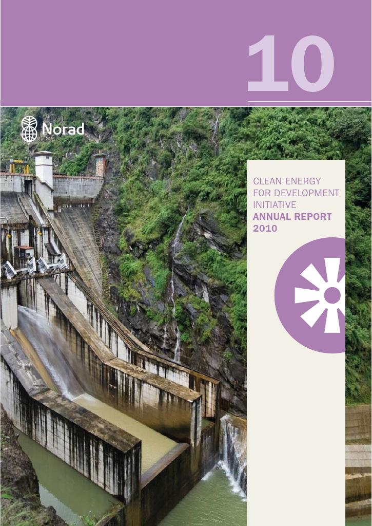 Forsiden av dokumentet Clean Energy for Development initiative Annual report 2010