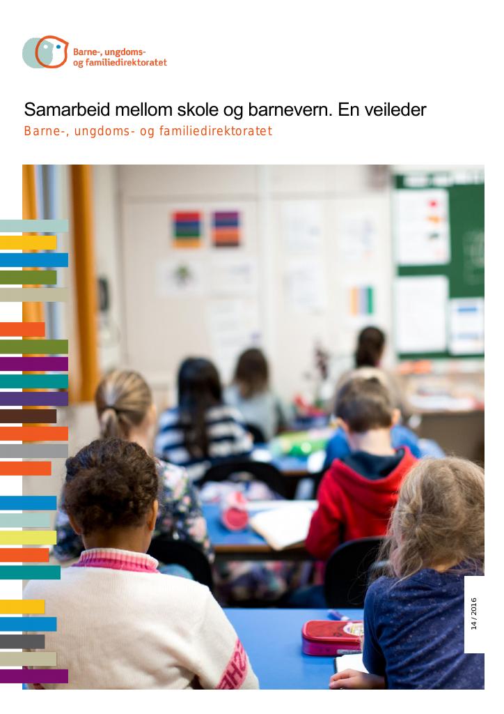 Forsiden av dokumentet Samarbeid mellom skole og barnevern.