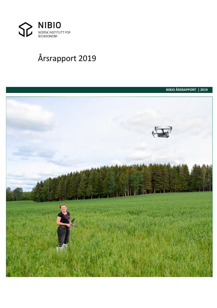 Forsiden av dokumentet Årsrapport Norsk institutt for bioøkonomi - NIBIO 2019
