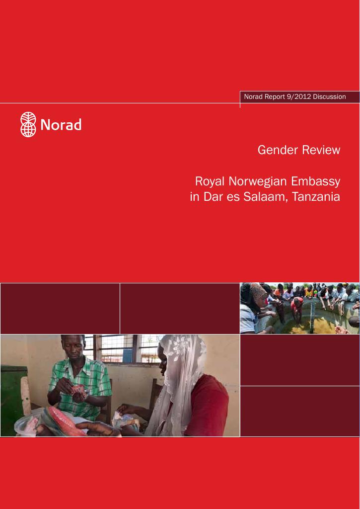 Forsiden av dokumentet Gender Review - Royal Norwegian Embassy in Dar es Salaam, Tanzania