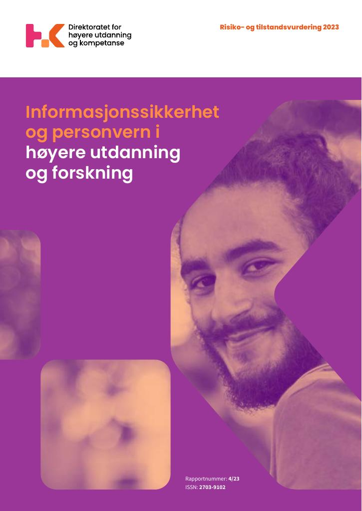 Forsiden av dokumentet Informasjonssikkerhet og personvern i høyere utdanning og forskning