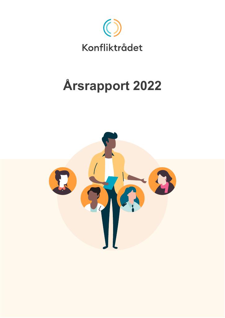 Forsiden av dokumentet Årsrapport Konfliktrådet 2023,