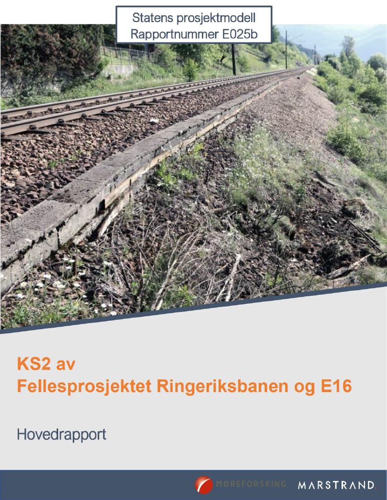 Forsiden av dokumentet KS2 av Fellesprosjektet Ringeriksbanen og E16