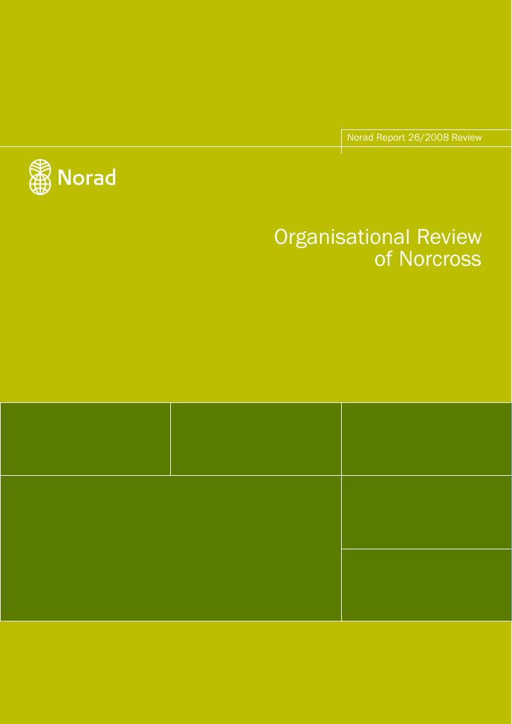 Forsiden av dokumentet Organisational Review of Norcross