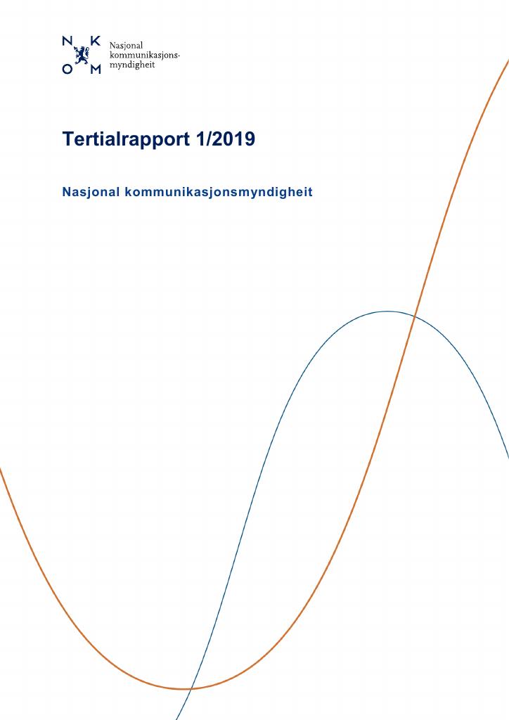 Forsiden av dokumentet Tertialrapport 1/2019