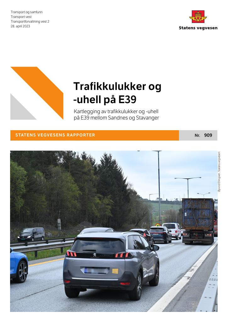 Forsiden av dokumentet Trafikkulukker og -uhell på E39
