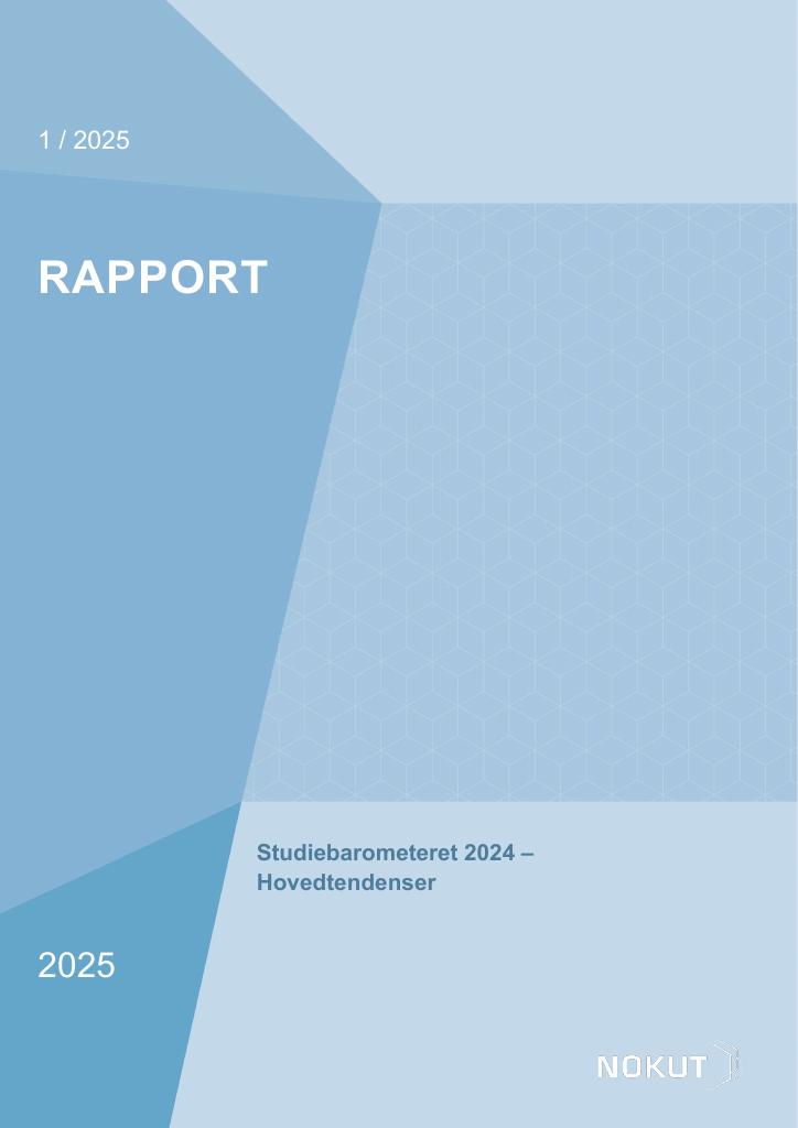 Forsiden av dokumentet Studiebarometeret 2024 – Hovedtendenser