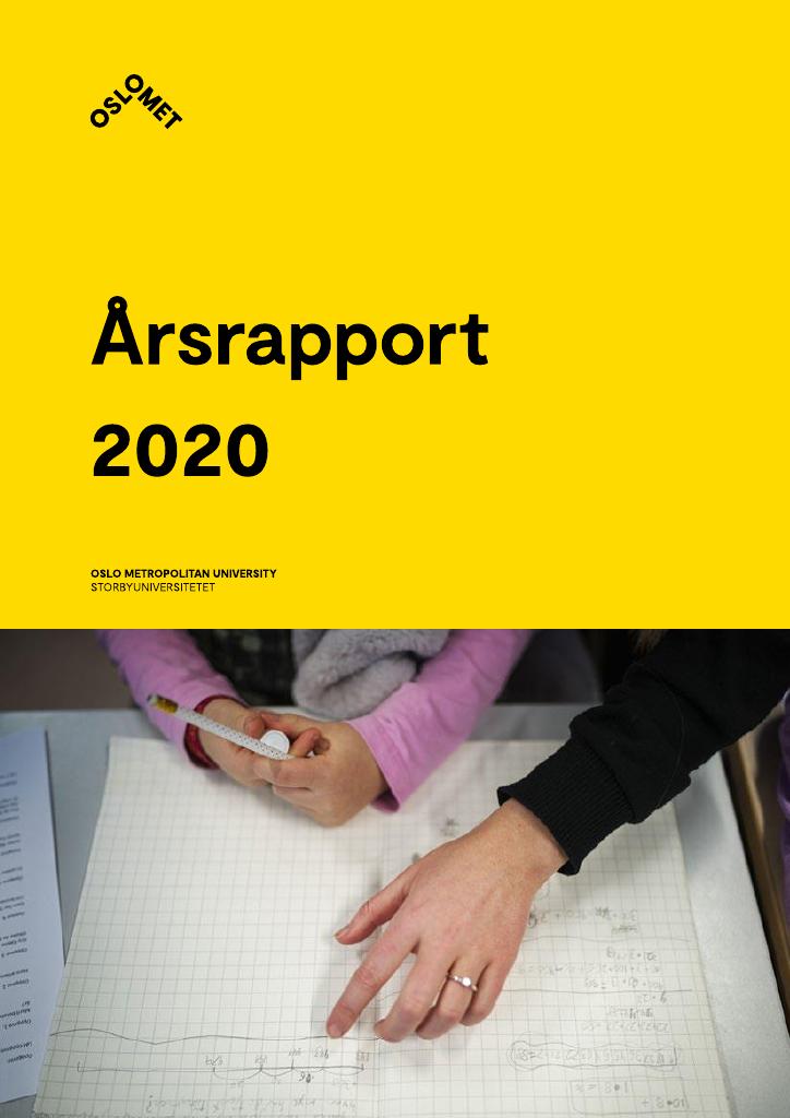 Forsiden av dokumentet Årsrapport OsloMet – storbyuniversitetet 2020