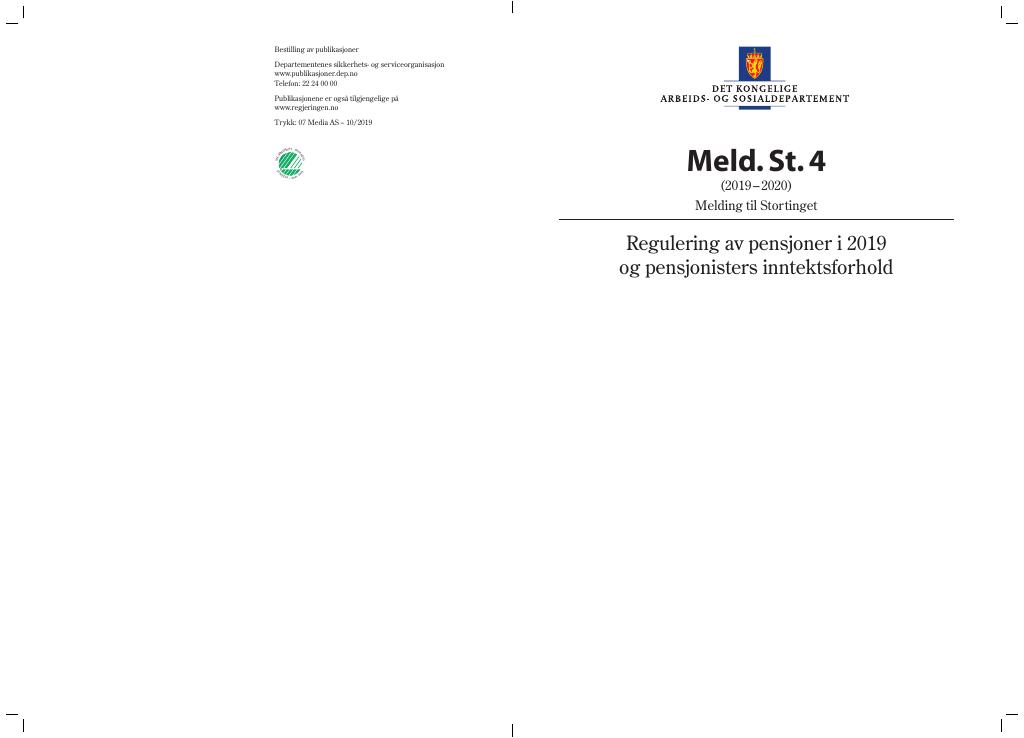 Meld. St. 4 (2019–2020) - Kudos