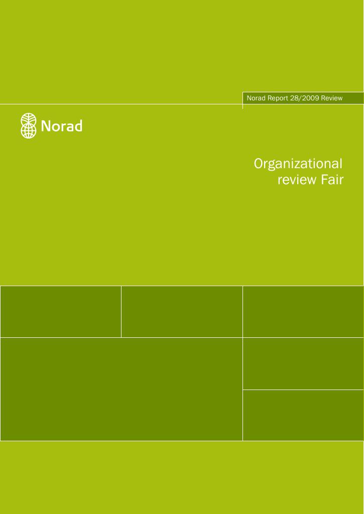 Forsiden av dokumentet Organizational review Fair