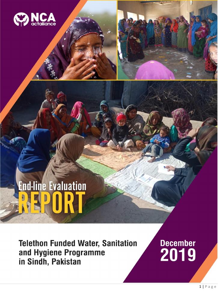 Forsiden av dokumentet Endline evaluation of NRK funded Telethon funded water, sanitation and hygiene programme (WASH) in Sindh, Pakistan