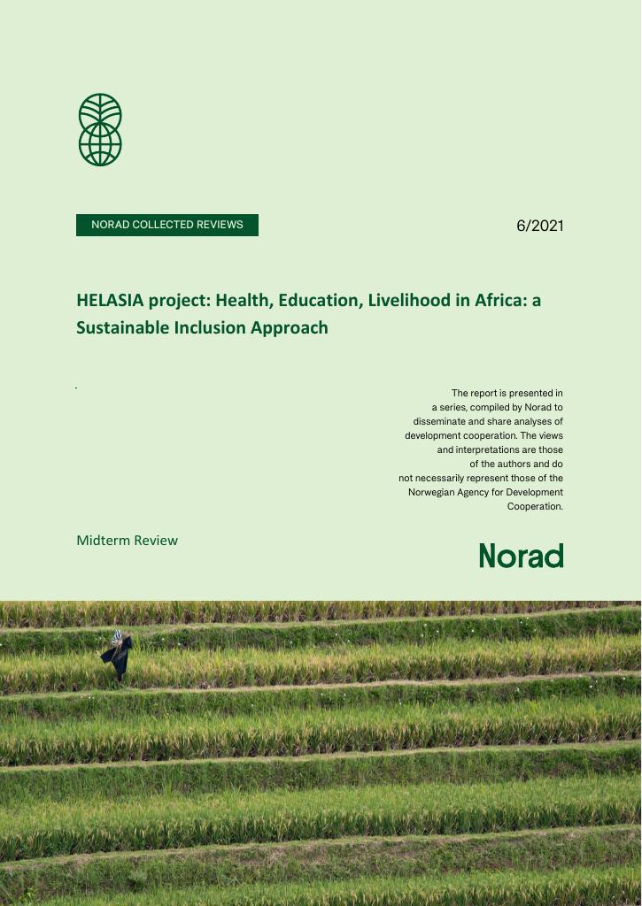 Forsiden av dokumentet HELASIA Project: Health, Education, Livelihood in Africa: A Sustainable Inclusion Approach