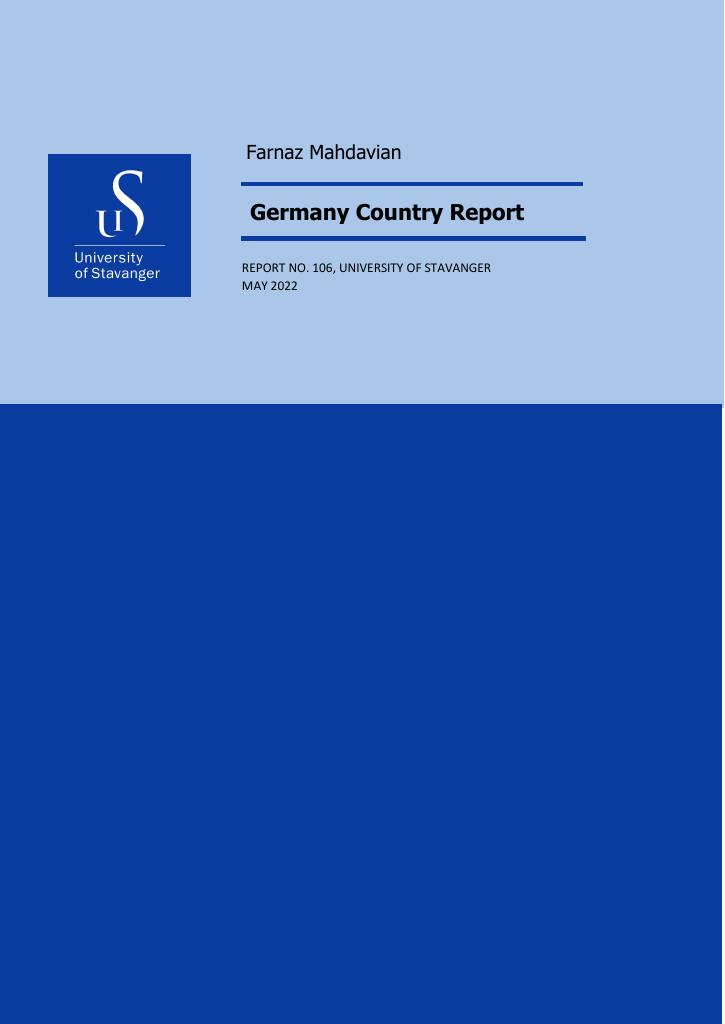 Forsiden av dokumentet Germany Country Report