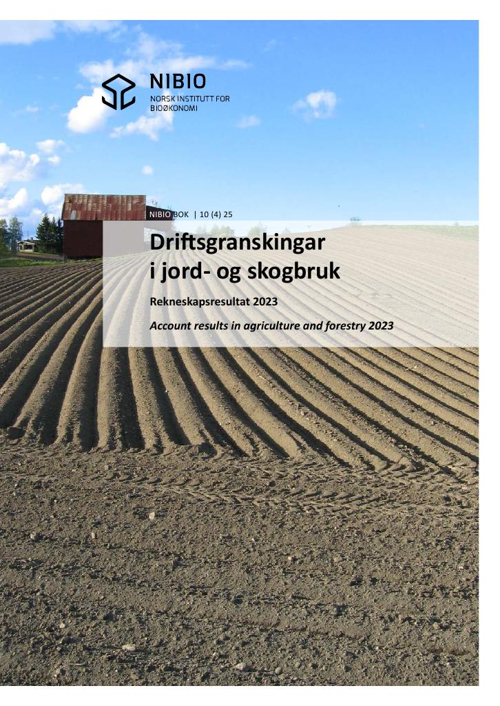 Forsiden av dokumentet Driftsgranskingar i jord- og skogbruk