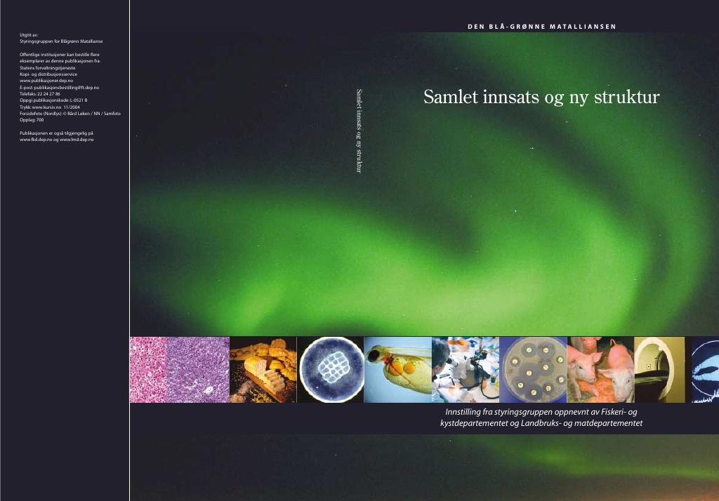 Forsiden av dokumentet Samlet innsats og ny struktur