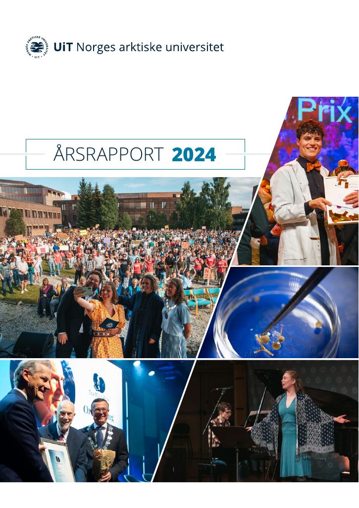 Forsiden av dokumentet Årsrapport Universitetet i Tromsø - Norges arktiske universitet 2024
