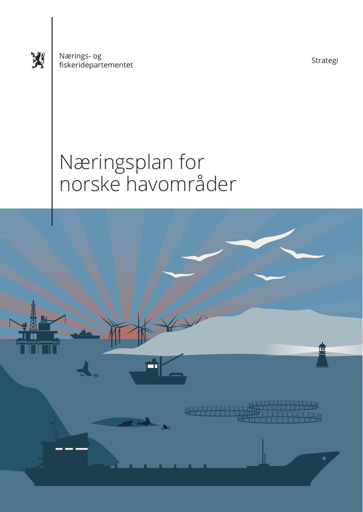 Forsiden av dokumentet Næringsplan for norske havområder