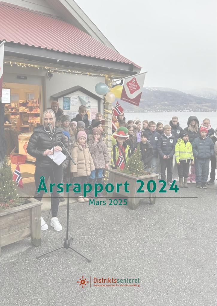 Forsiden av dokumentet Årsrapport Distriktssenteret 2024