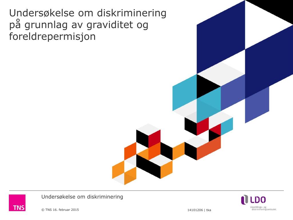 Forsiden av dokumentet Undersøkelse om diskriminering på grunnlag av graviditet og foreldrepermisjon