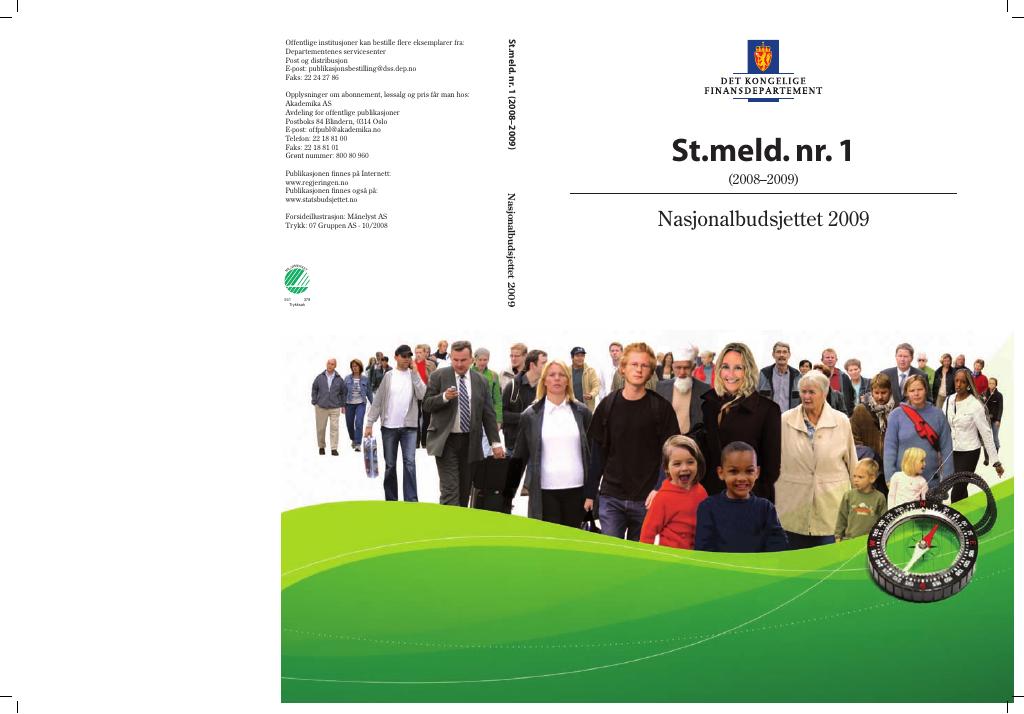 Forsiden av dokumentet St.meld. nr. 1 (2008-2009)