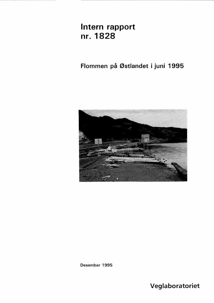 Forsiden av dokumentet Flommen på Østlandet i juni 1995