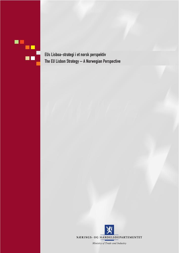 Forsiden av dokumentet EUs Lisboa-strategi i et norsk perspektiv 2006