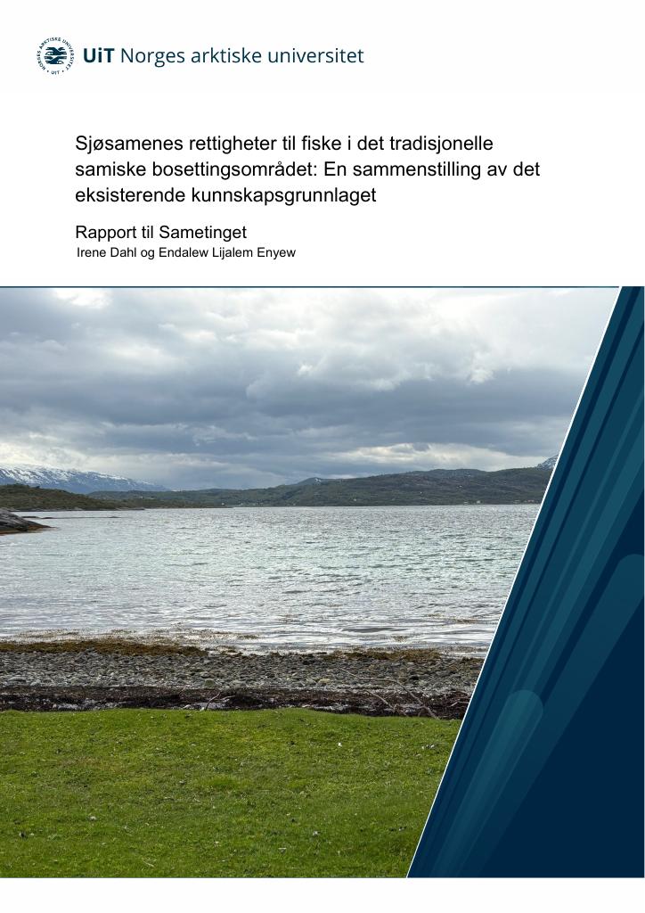 Forsiden av dokumentet Sjøsamenes rettigheter til fiske i det tradisjonelle samiske bosettingsområdet
