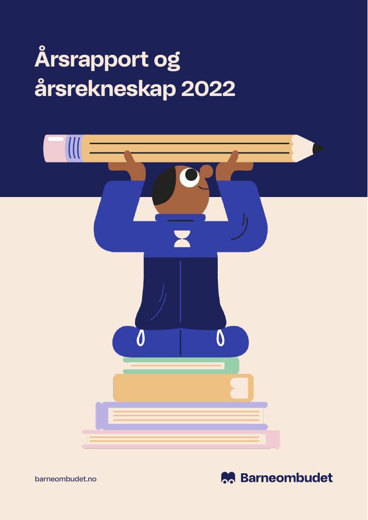 Forsiden av dokumentet Årsrapport Barneombudet 2022