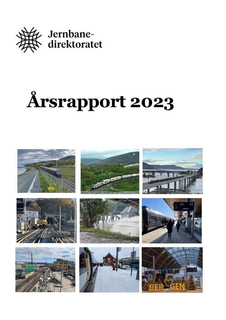 Forsiden av dokumentet Årsrapport Jernbanedirektoratet 2023
