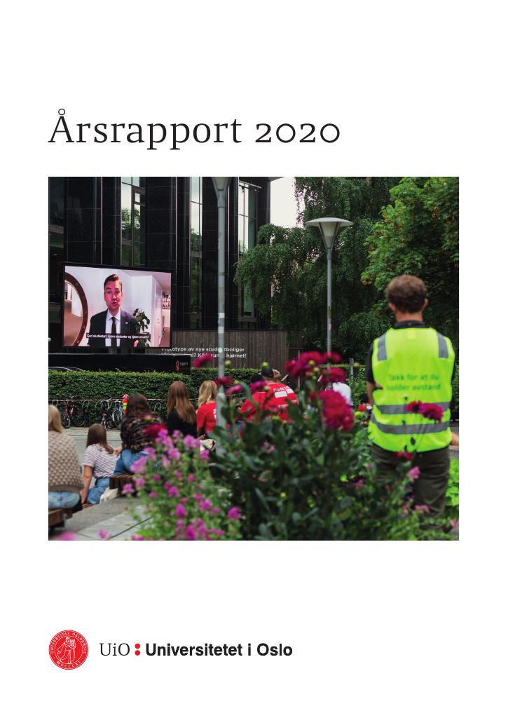 Forsiden av dokumentet Årsrapport Universitetet i Oslo 2020