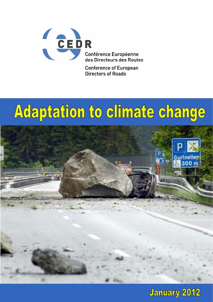 Forsiden av dokumentet Adaptation to Climate Change