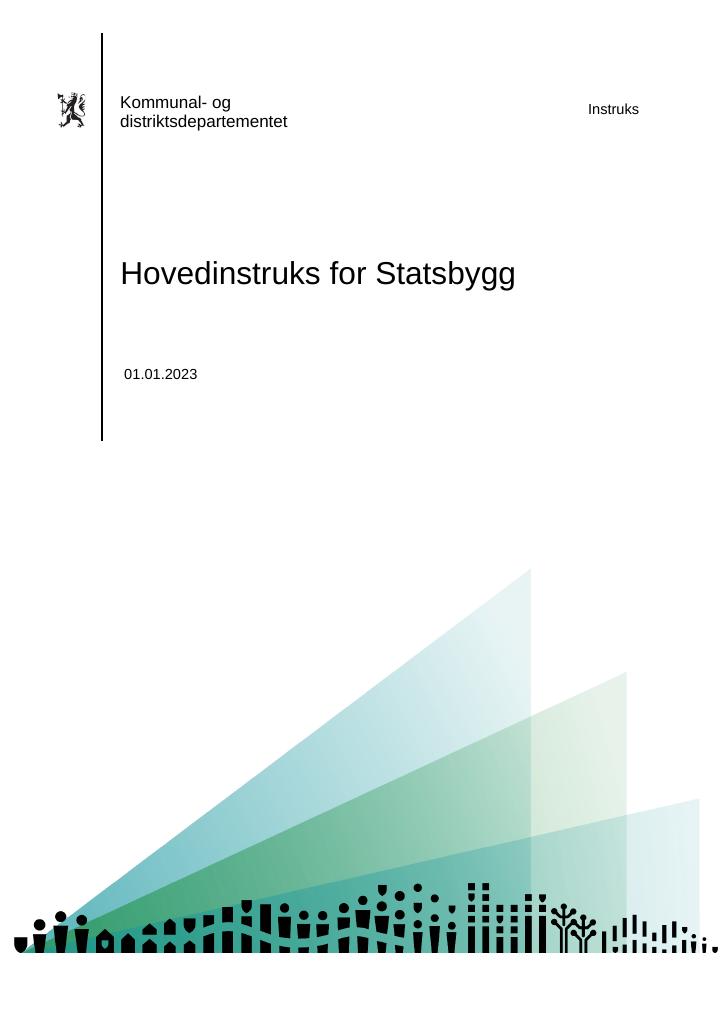 Forsiden av dokumentet Hovedinstruks Statsbygg 2023