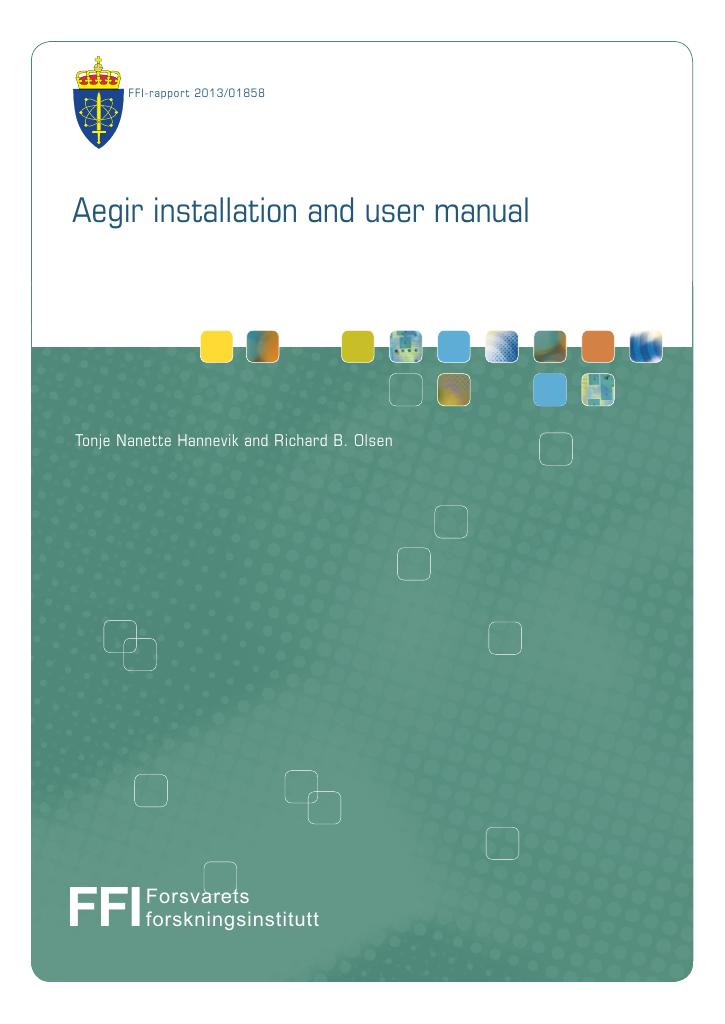 Forsiden av dokumentet Aegir installation and user manual