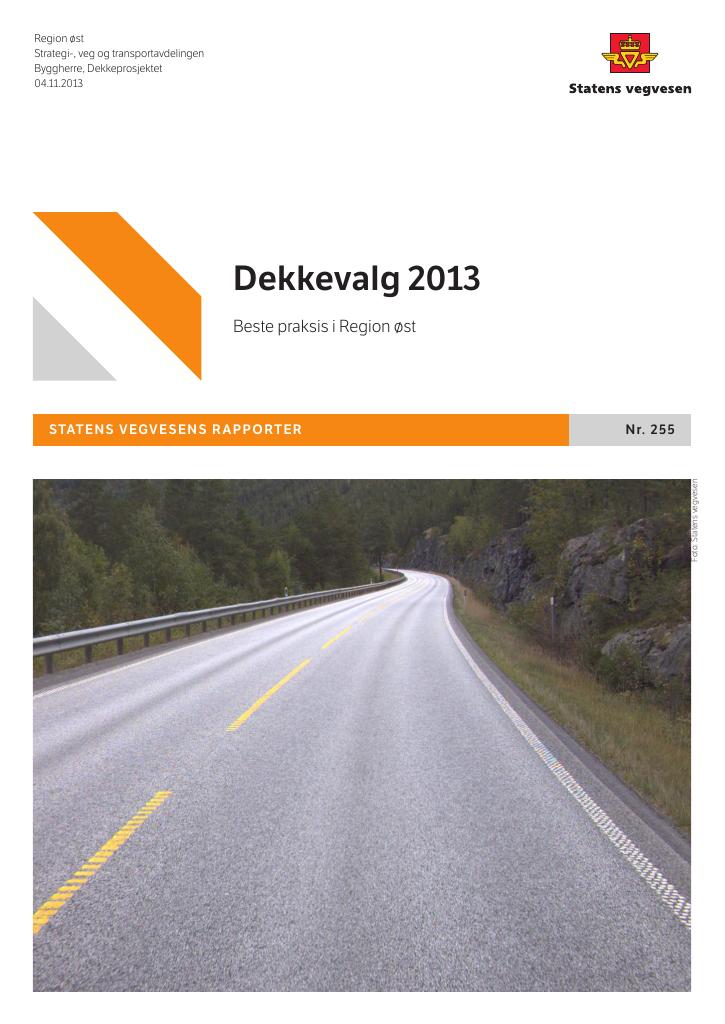 Forsiden av dokumentet Dekkevalg 2013