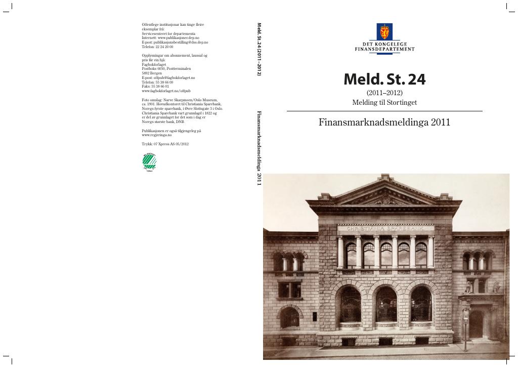 Forsiden av dokumentet Meld. St. 24 (2011–2012)