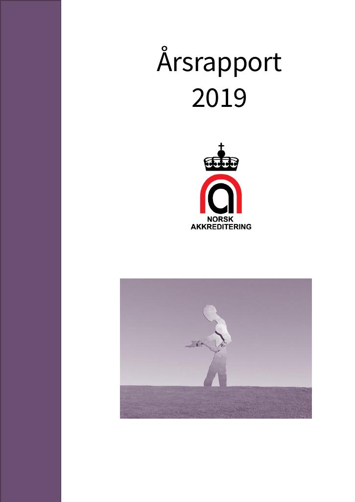 Forsiden av dokumentet Årsrapport Norsk akkreditering 2020