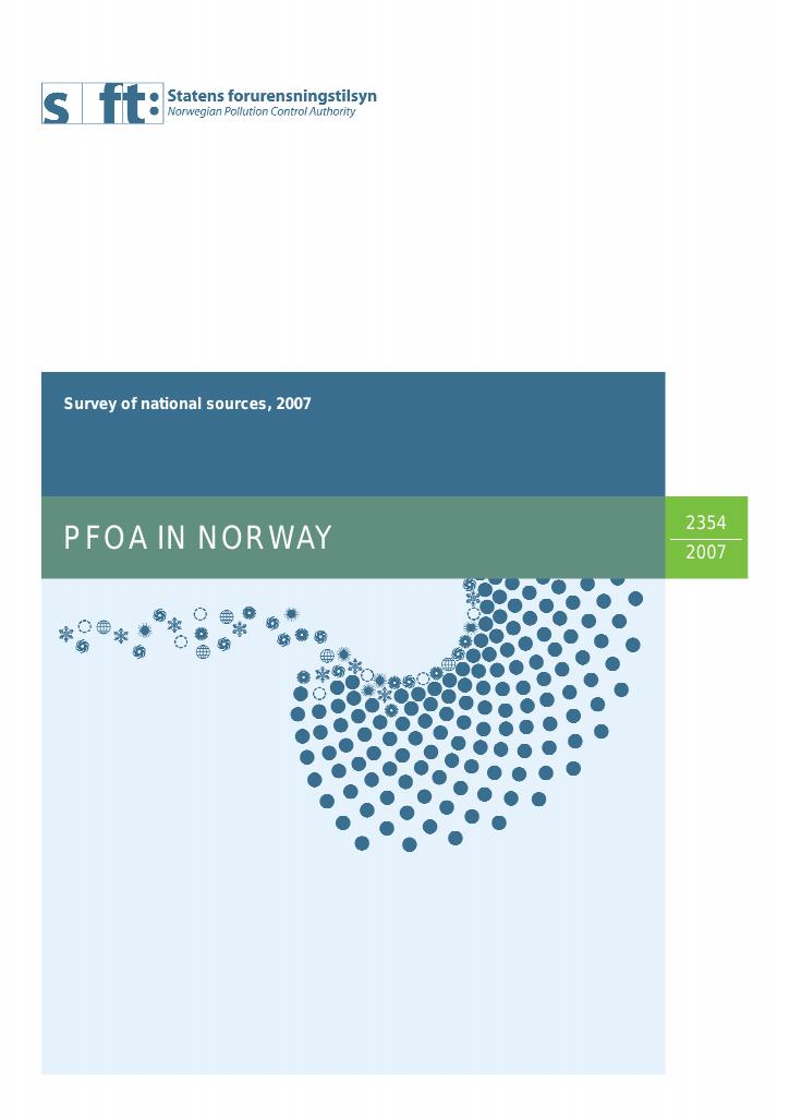Forsiden av dokumentet PFOA in Norway