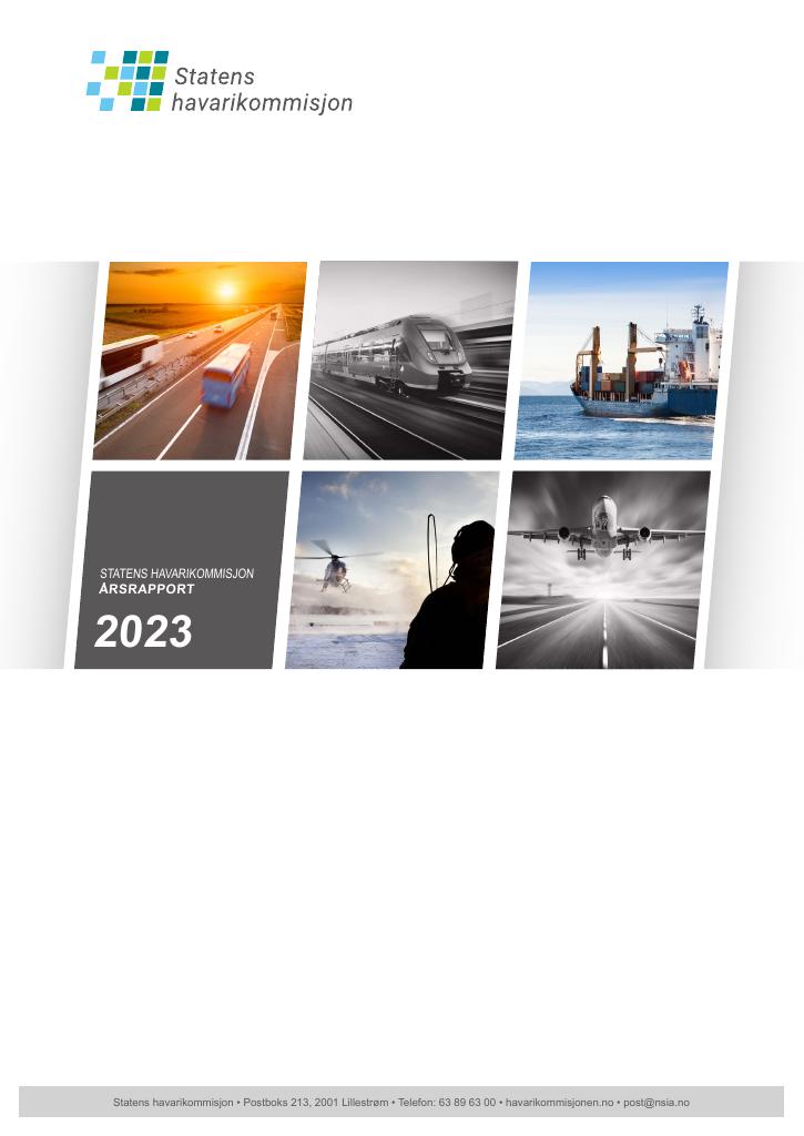 Forsiden av dokumentet Årsrapport Statens havarikommisjon 2023