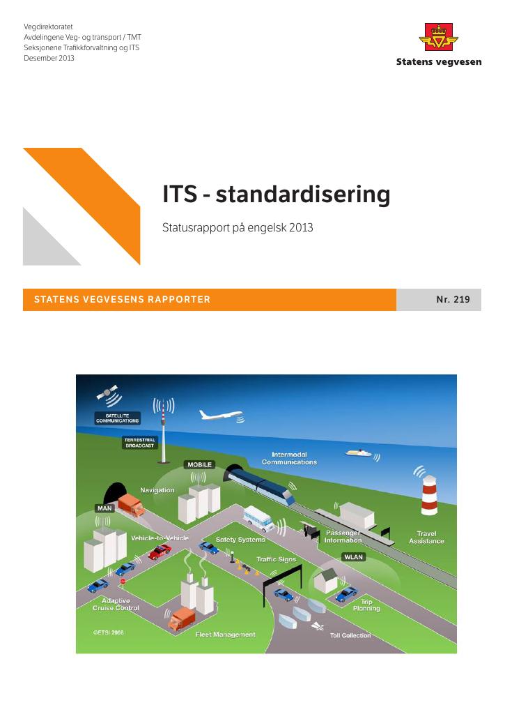 Forsiden av dokumentet ITS-standardisering