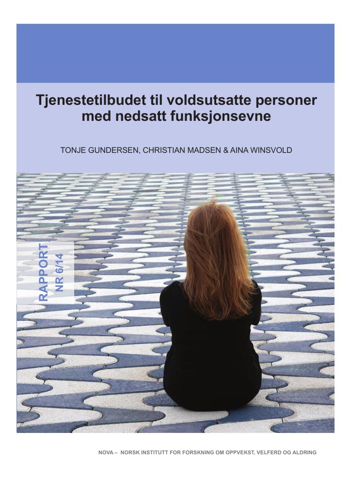 Forsiden av dokumentet Tjenestetilbudet til voldsutsatte personer med nedsatt funksjonsevne