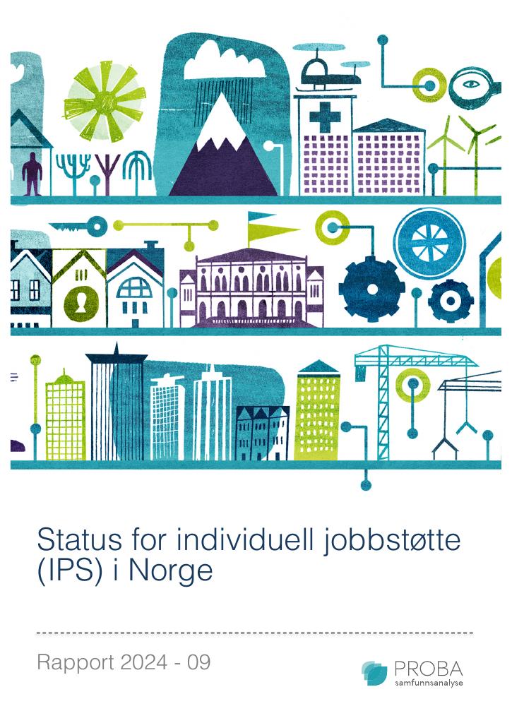 Forsiden av dokumentet Status for individuell jobbstøtte (IPS) i Norge