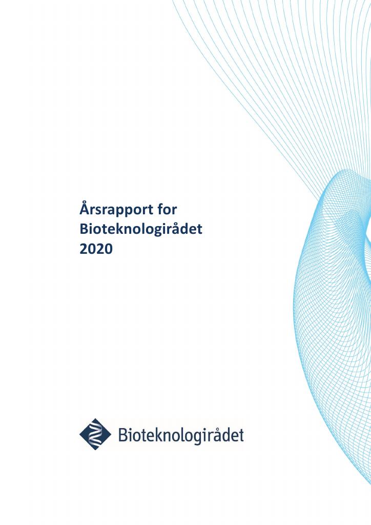 Forsiden av dokumentet Årsrapport Bioteknologirådet 2020