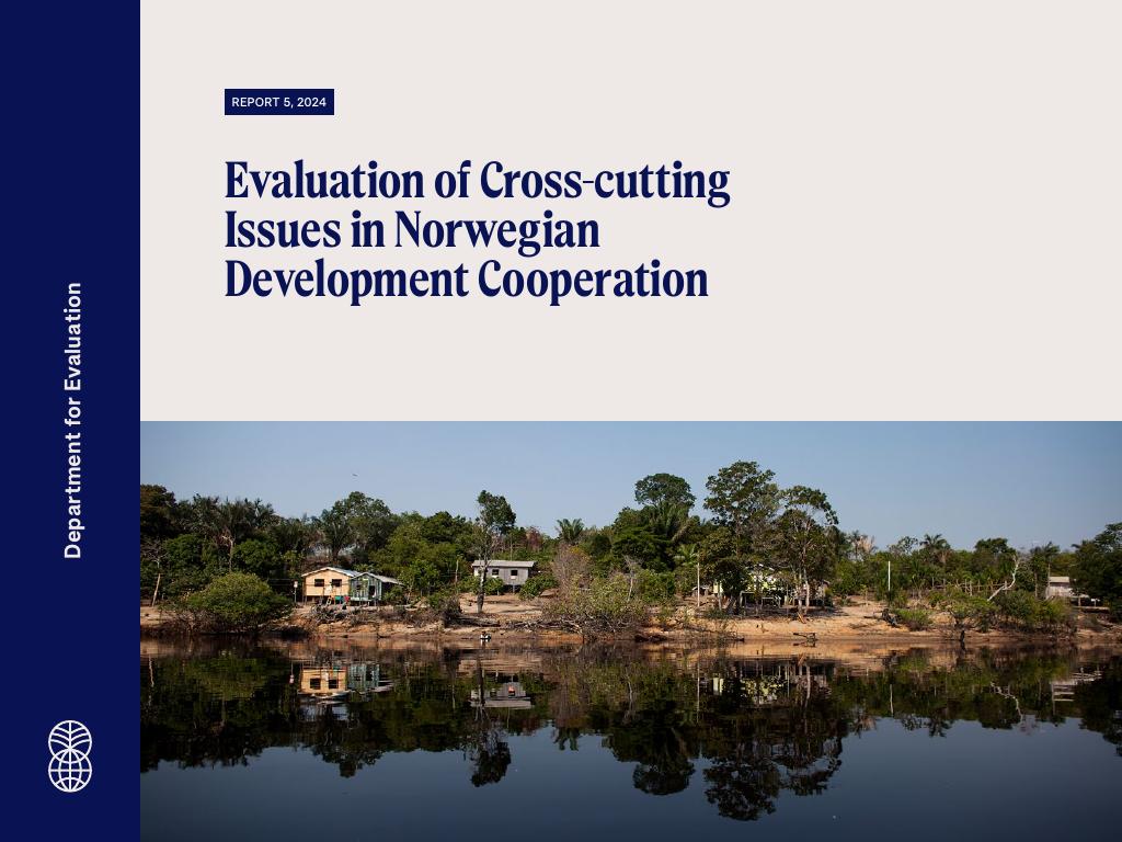 Forsiden av dokumentet Evaluation of Cross-cutting Issues in Norwegian Development Cooperation