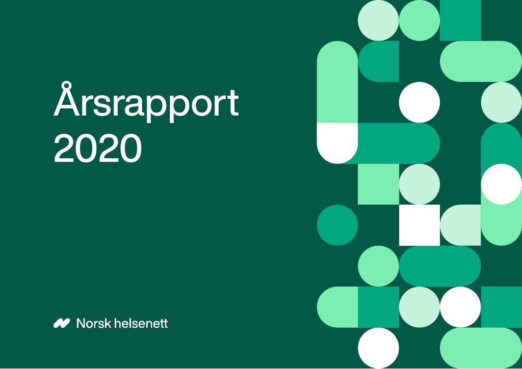 Forsiden av dokumentet Årsrapport Norsk helsenett 2020