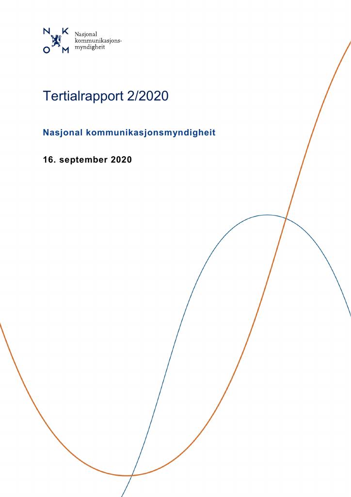 Forsiden av dokumentet Tertialrapport 2/2020