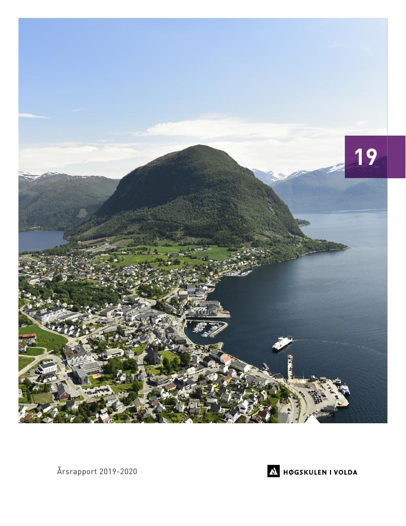 Forsiden av dokumentet Årsrapport Høgskulen i Volda 2019