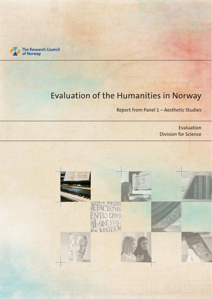 Forsiden av dokumentet Evaluation of the Humanities in Norway - Panel 1